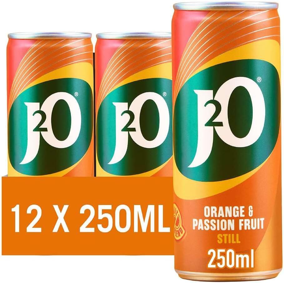 Orange and Passion Fruit Sparkling Juice Drink 250ml Cans (Pack of 12)