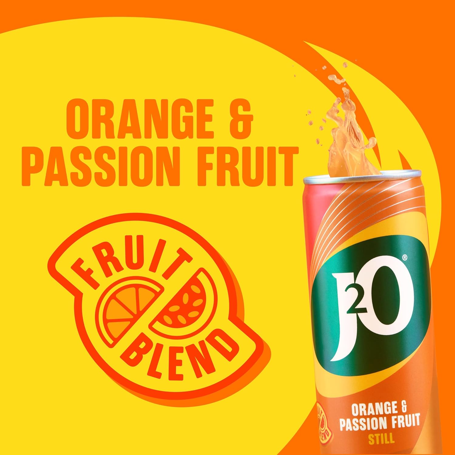 Orange and Passion Fruit Sparkling Juice Drink 250ml Cans (Pack of 12)