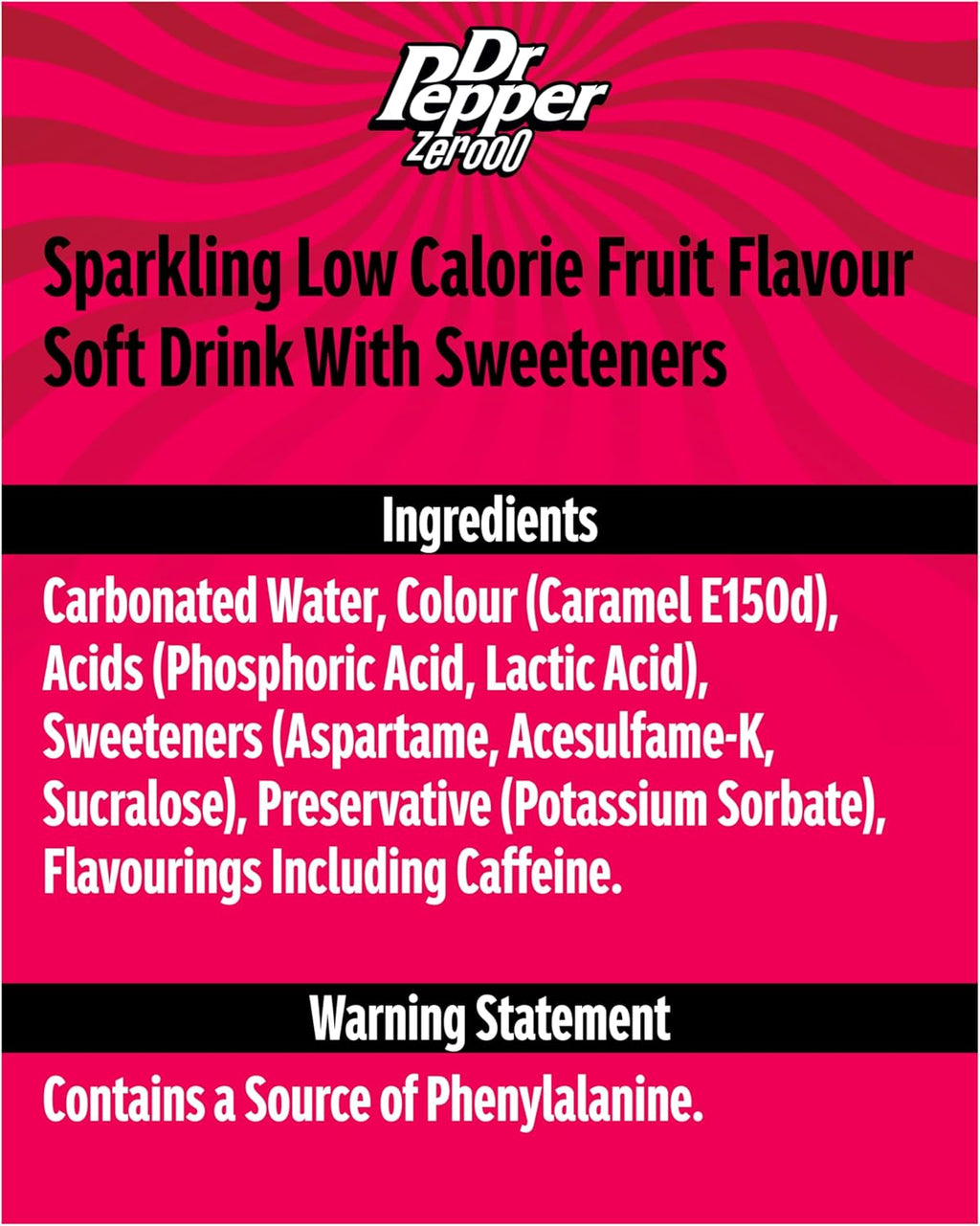 Zero Sugar Fruity Flavoured Soft Drink 8 x 330ml