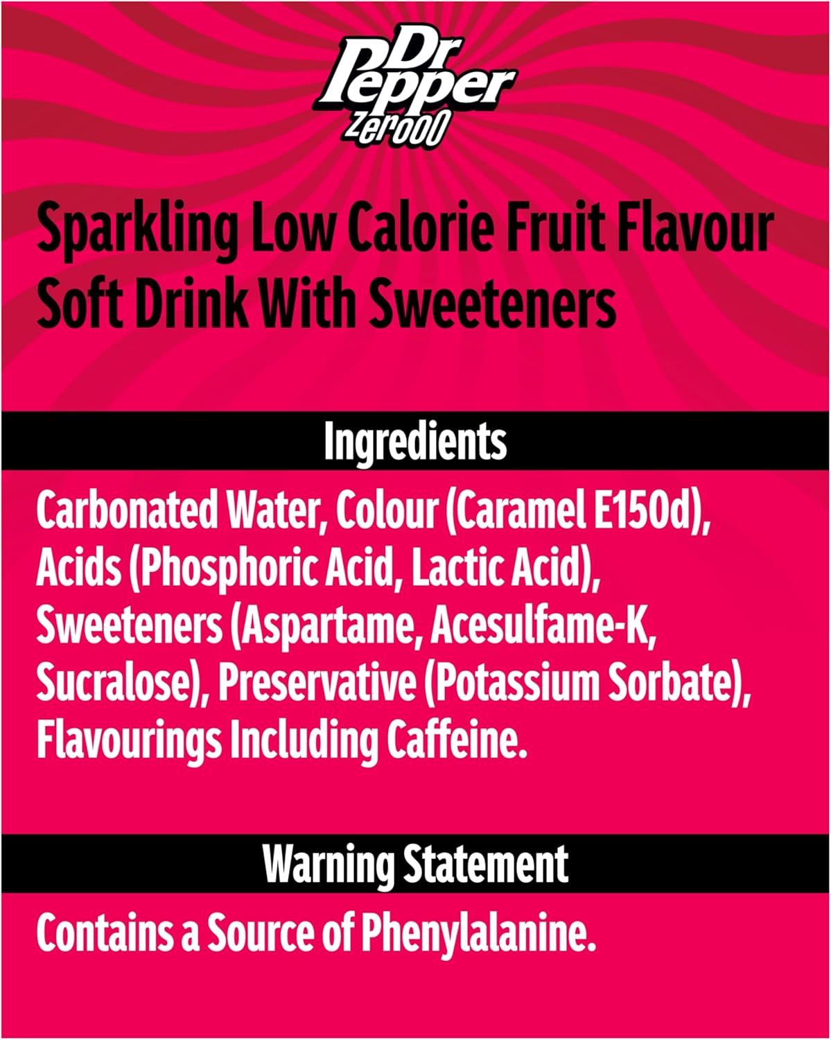 Zero Sugar Fruity Flavoured Soft Drink 8 x 330ml