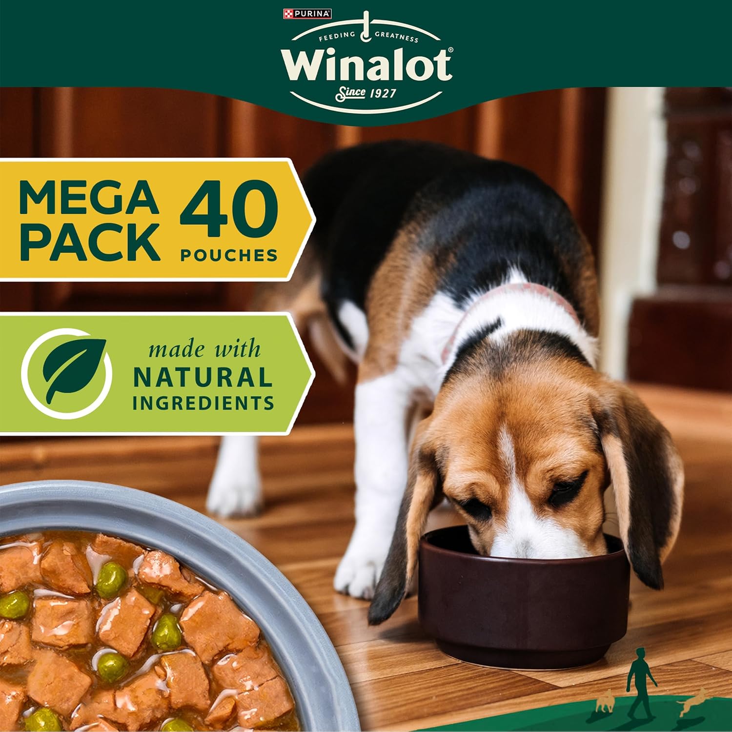Meaty Chunks in Jelly Wet Dog Food Pouches 40 x 100g – Complete and Balanced Meals for Adult Dogs