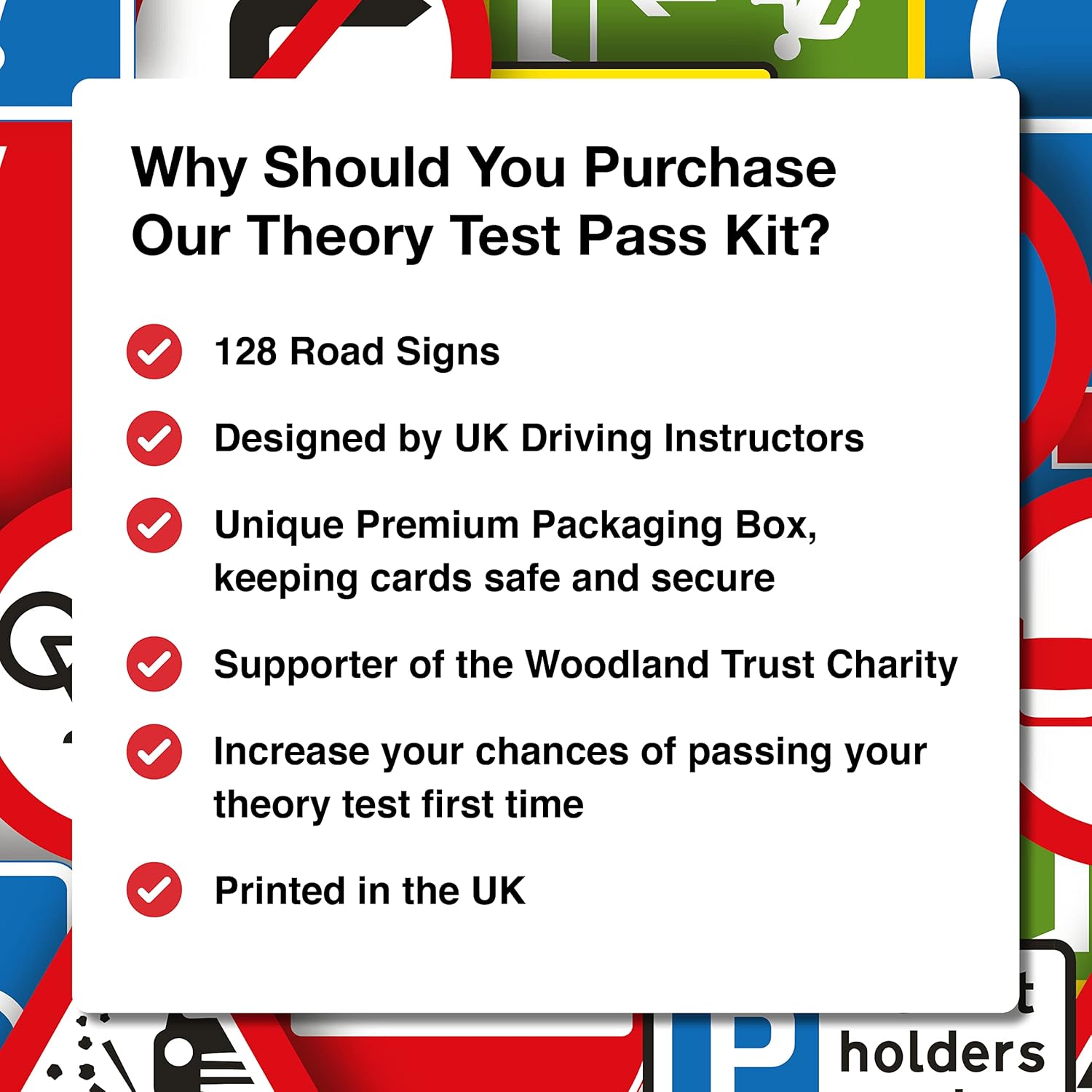 Theory Test Experts 128 Road Signs Flash Cards 2025 (Flashcards)