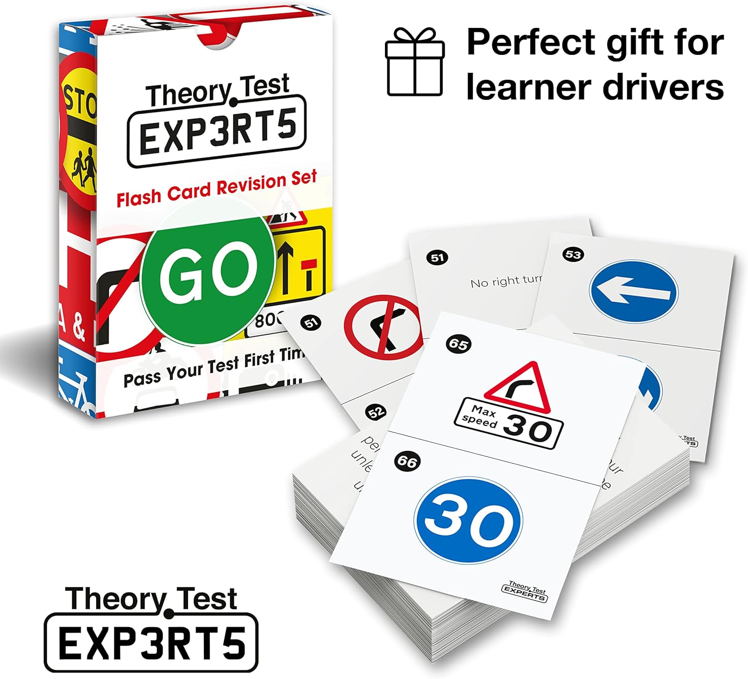 Theory Test Experts 128 Road Signs Flash Cards 2025 (Flashcards)