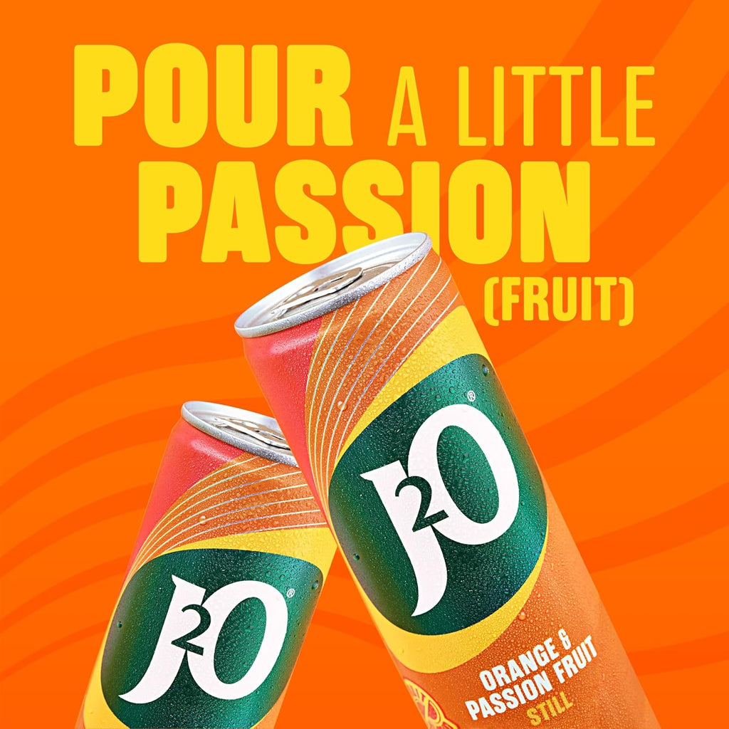 Orange and Passion Fruit Sparkling Juice Drink 250ml Cans (Pack of 12)
