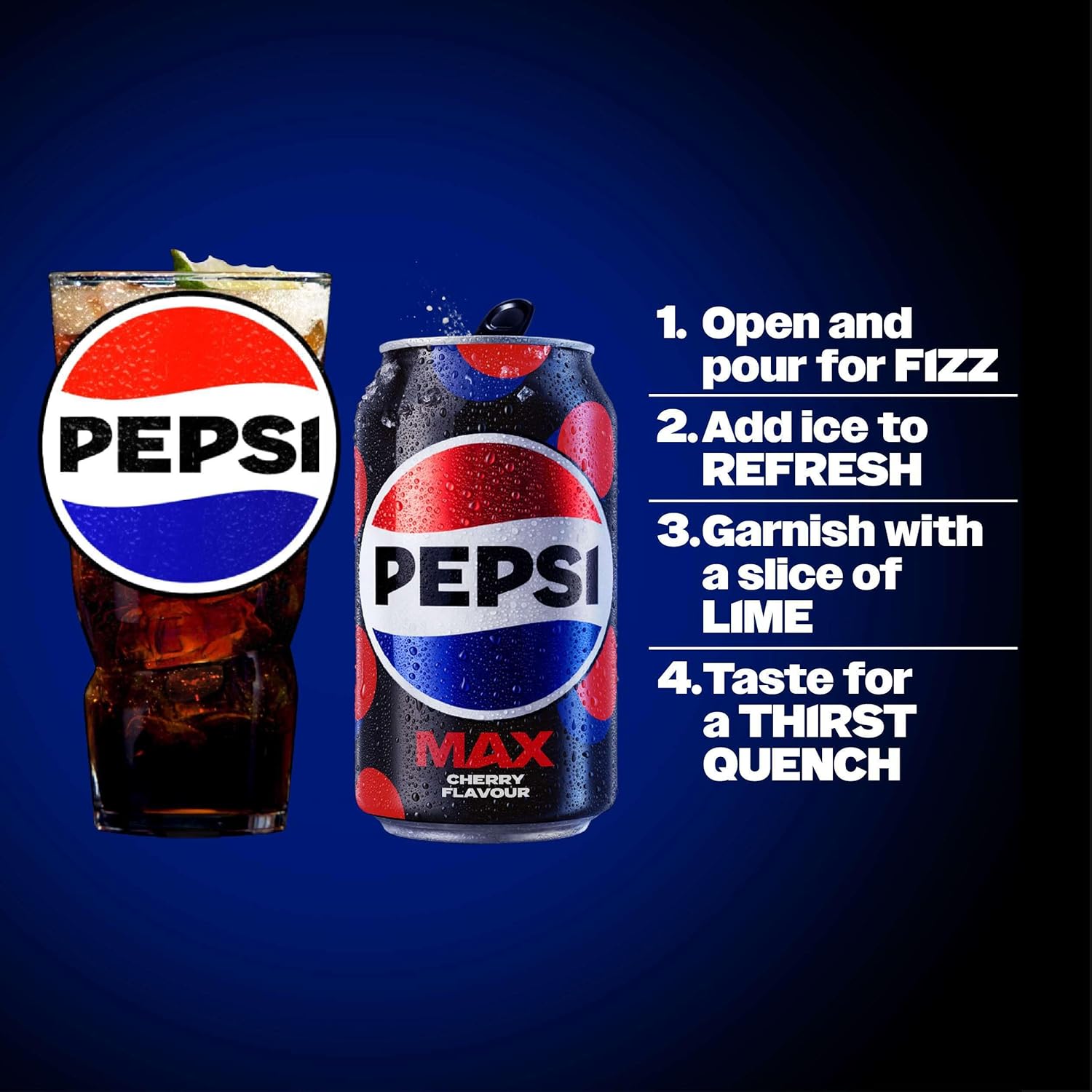 Cherry Flavoured No Sugar Cola Drink Cans 24 x 330ml