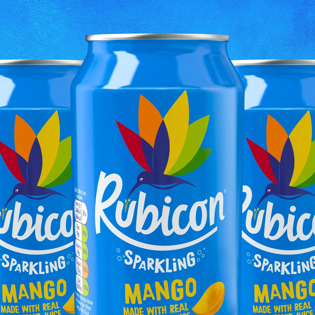 Sparkling Mango Flavoured Fizzy Drink with Real Fruit Juice, 24 x 330ml Cans