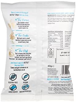 Lightly Salted Hand-Cooked Crisps 40g (Pack of 18)