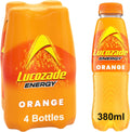 Energy Drink Orange Flavour, 380ml Bottles (Pack of 4)