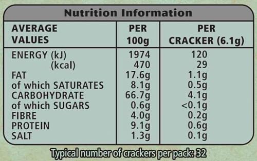 Salt and Cracked Black Pepper Savoury Crackers, 200g Pack