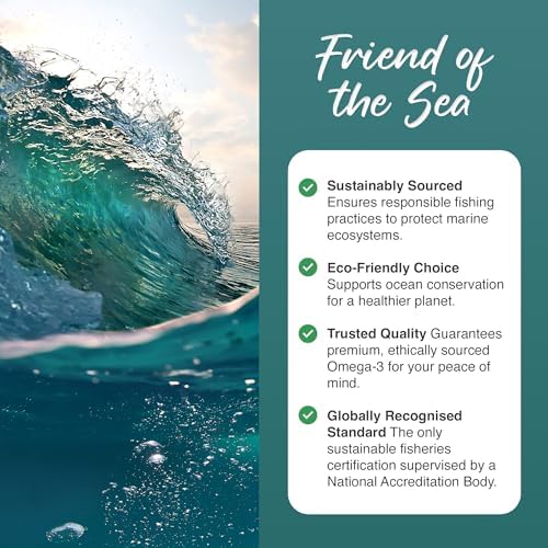 Omega 3 Fish Oil 2000mg – High Strength with EPA 660mg & DHA 440mg per Daily Serving, 120 Capsules (2-Month Supply), Supports Heart, Brain & Eye Health