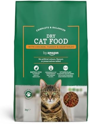 Complete Dry Adult Cat Food with Chicken, Turkey & Vegetables, 3kg Bag