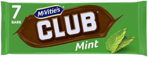 Mint Biscuit Bars with Milk Chocolate, 7 Bars per Pack (161g)