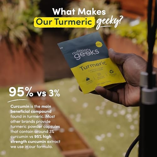 Turmeric Tablets 2000mg with Black Pepper & Ginger – High Strength Curcumin Formula, 120 Easy Swallow Vegan Tablets, UK Made