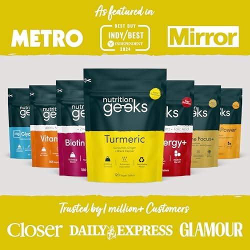 Turmeric Tablets 2000mg with Black Pepper & Ginger – High Strength Curcumin Formula, 120 Easy Swallow Vegan Tablets, UK Made