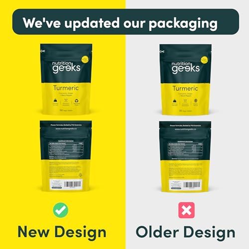 Turmeric Tablets 2000mg with Black Pepper & Ginger – High Strength Curcumin Formula, 120 Easy Swallow Vegan Tablets, UK Made