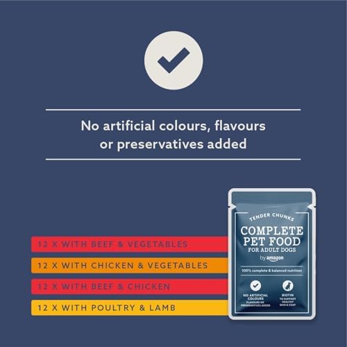 Complete Wet Food for Adult Dogs, Meat Selection in Gravy, 4.8kg (48 x 100g Pouches)