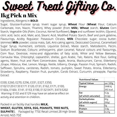 1kg Pick & Mix Sweets, Classic Retro Candy Selection with 20+ Varieties