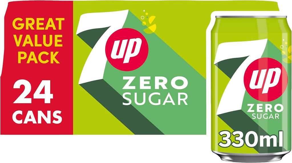 Zero Sugar Lemon & Lime Fizzy Drink, 24 x 330ml Cans