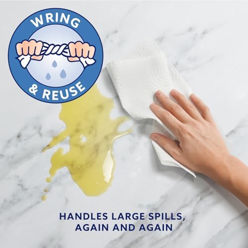 ULTRA Kitchen Roll – Extra Absorbent, 4 Rolls (Pack of 1), 45 Sheets per Roll, Wring and Reuse, FSC Certified