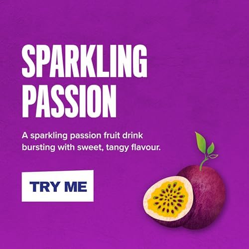 Sparkling Passion Fruit Flavoured Fizzy Drink with Real Fruit Juice, 24 x 330ml Cans