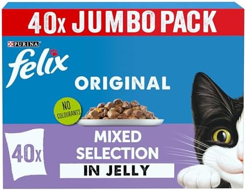Original Mixed Selection in Jelly Wet Cat Food, 40 x 85g Pouches