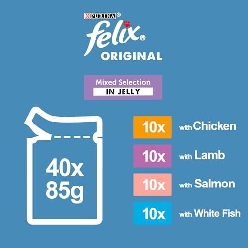 Original Mixed Selection in Jelly Wet Cat Food, 40 x 85g Pouches