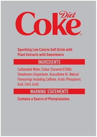 Sugar-Free Sparkling Cola Drink, 330 ml Cans (Pack of 24)