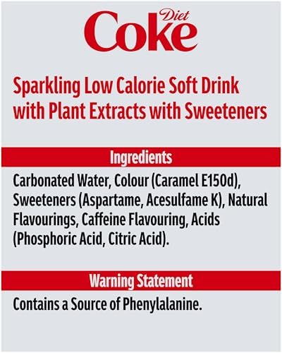Sugar-Free Sparkling Cola Drink, 330 ml Cans (Pack of 24)