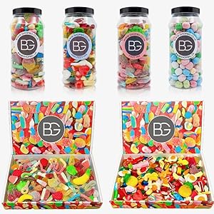 Non-Fizzy Quality Pick & Mix Sweets - Large Retro Candy Sweeties 800g Pouch Gummy Jelly Chewy Pick n Mix